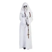 Spöknunna Vit Maskeraddräkt - Medium
