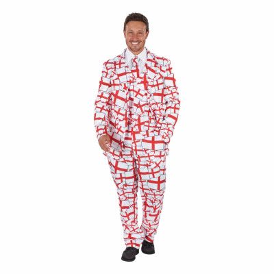 St George Englands Flagga Kostym Maskeraddräkt - Medium