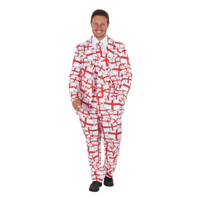 St George Englands Flagga Kostym Maskeraddräkt - Small