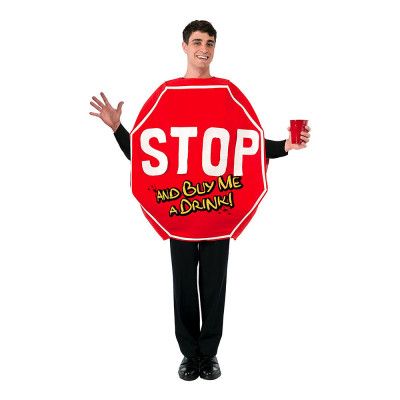 Stoppskylt Buy Me A Drink Maskeraddräkt - One size