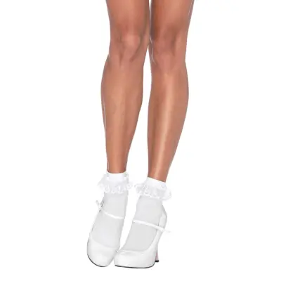 Strumpor med Spets Deluxe - Vit