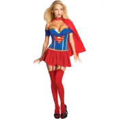 Supergirl Korsett Maskeraddräkt L