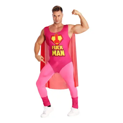 Superhjälte Fuckman Maskeraddräkt - Medium