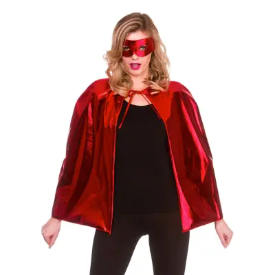 Superhjälte Tillbehörsset Röd Metallic - One size