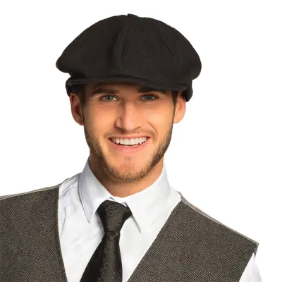 Svart Gubbkeps - One size