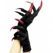 Svarta Handskar med Naglar