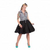 Svart/Vit Rockabilly Klänning Maskeraddräkt - 36