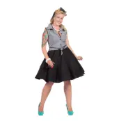 Svart/Vit Rockabilly Klänning Maskeraddräkt - 46