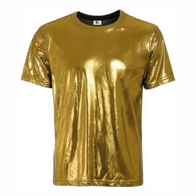 T-shirt Guld Metallic - Large