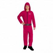 The Gamer Röd Overall Teen Maskeraddräkt - One size