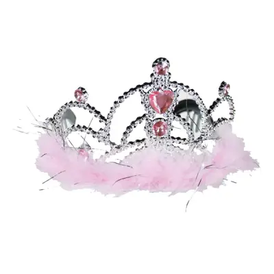 Tiara med Rosa Fluff