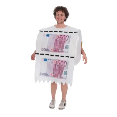 Toalettpapper 500 Euro Maskeraddräkt - One size