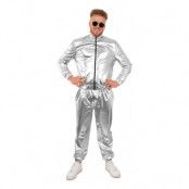 Tracksuit Silver Maskeraddräkt - Medium