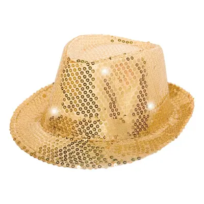 Trilby paljetthatt Guld LED