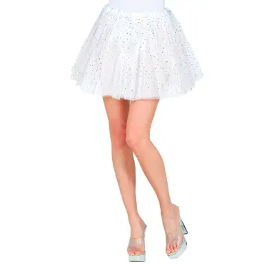 Tyllkjol Glittrande Vit - One size