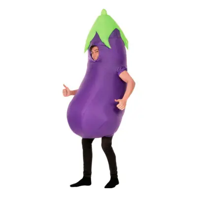 Uppblåsbar Äggplanta Maskeraddräkt - One size
