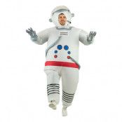 Uppblåsbar Astronaut Vit Maskeraddräkt - One size
