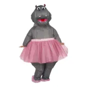 Uppblåsbar Ballerina Flodhäst Maskeraddräkt - One size