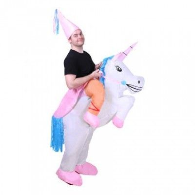 Uppblåsbar Enhörning Maskeraddräkt