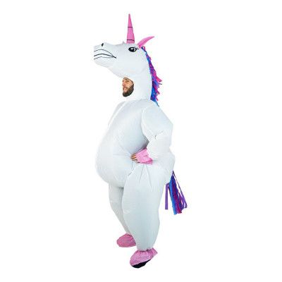Uppblåsbar Enhörning Maskeraddräkt - One size