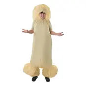 Uppblåsbar Penis Maskeraddräkt - Vit - One size