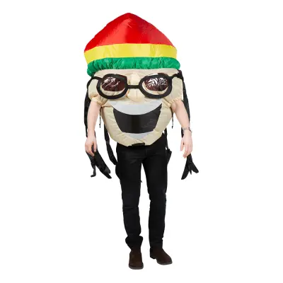 Uppblåsbar Rastafari Maskeraddräkt - One size