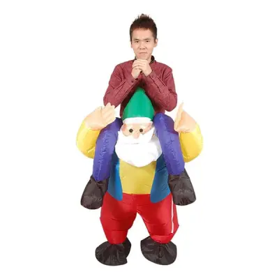 Uppblåsbar Ridande Dvärg Maskeraddräkt - One size