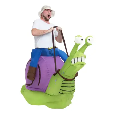 Uppblåsbar Ridande Snigel Maskeraddräkt - One size