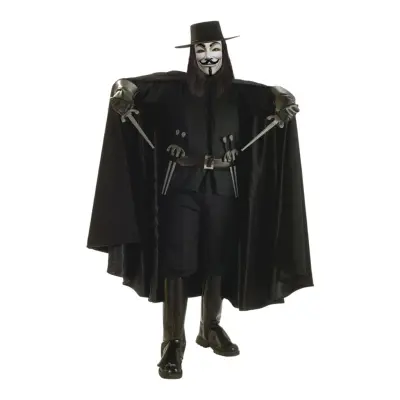 V For Vendetta Deluxe Maskeraddräkt - One size