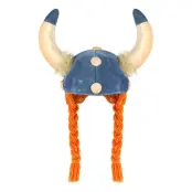Vikingahjälm i Tyg med Flätor - One size