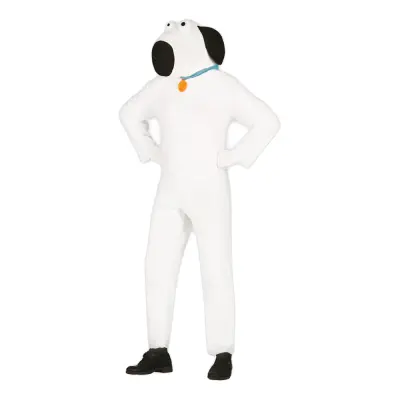 Vit Hund Maskeraddräkt - Medium