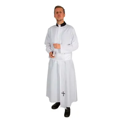 Vit Katolsk Präst Maskeraddräkt - One size