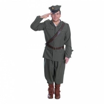 WW1 Armé Officer Maskeraddräkt