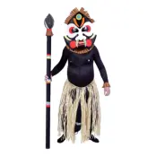 Zulu med Stort Huvud Maskeraddräkt - One size