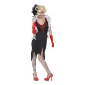 Cruella de Vil Zombie Maskeraddräkt - Large