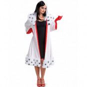 Licensierad Cruella de Vil kostymrock och handskar för kvinnor