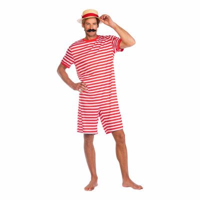 20-tals Baddräkt Röd Maskeraddräkt - Standard