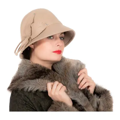 20-tals Damhatt Beige Deluxe - One size