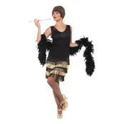 20-tals Flapper Fringe Maskeraddräkt - Medium