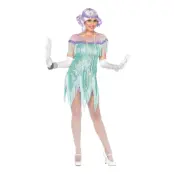 20-tals Foxtrotklänning Havsblå Deluxe Maskeraddräkt