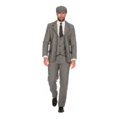 20-tals Jacka Grå/Vit Deluxe - Small