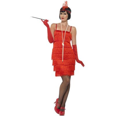 20-tals Klänning Maskeraddräkt Röd S