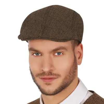 Engelsk Gubbkeps Brun - One size