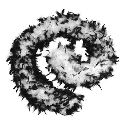 Fjäderboa Vit/Svart