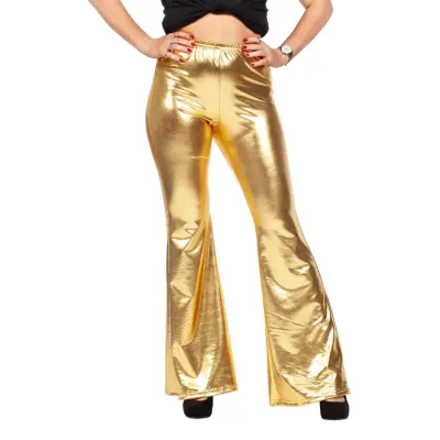 70-tals Byxor Dam Guld Metallic - 36