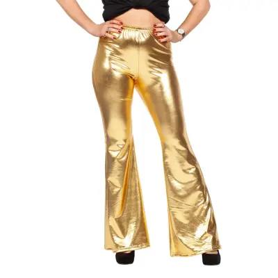 70-tals Byxor Dam Guld Metallic - 48