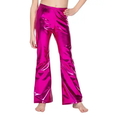 70-tals Byxor för Barn Rosa Metallic - 164
