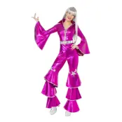 70-tals Dancing Dream Rosa Maskeraddräkt - Small