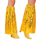 70-tals Disco Benvärmare Paljett Guld - One size