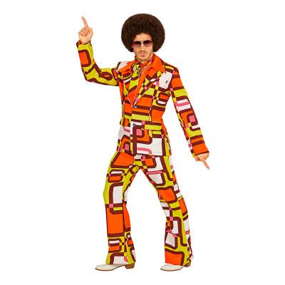 70-tals Groovy Herrkostym Maskeraddräkt - Small